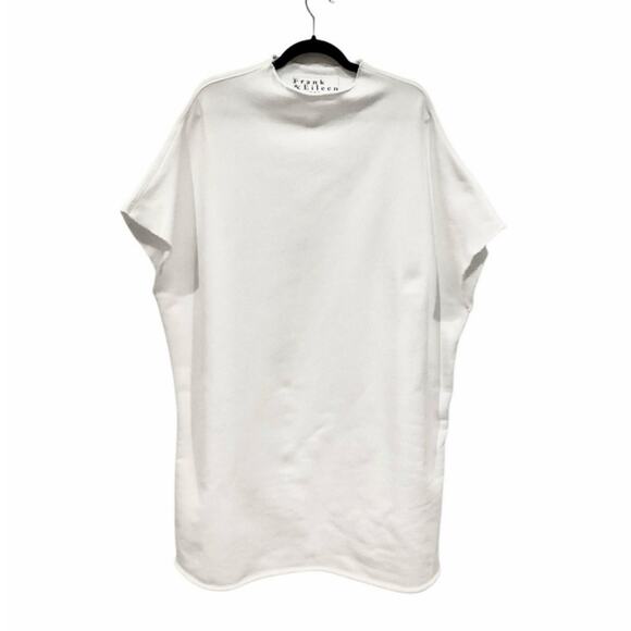 Frank & Eileen Ella The Easiest Dress Triple Fleece In White Size Medium - Large - Picture 2 of 11